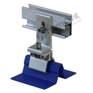 Suporte solar em alumínio anodizado em formato de L para telhado metálico, suporte de montagem solar em L, suporte solar comercial para telhado metálico.