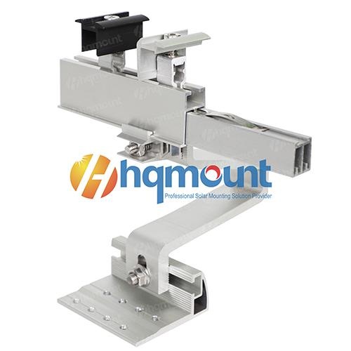 Aluminum solar rail profile anodized silver