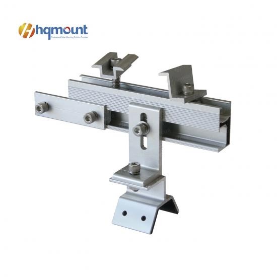 Aluminum solar rail profile anodized silver