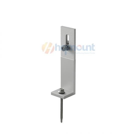 Aluminum heavy duty solar L foot 155mm height for metal roof