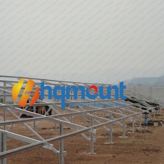 sistema de montagem em solo solar com aço de perfil U