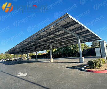 Solução de montagem de garagem fotovoltaica de aço carbono de 1,5 MW