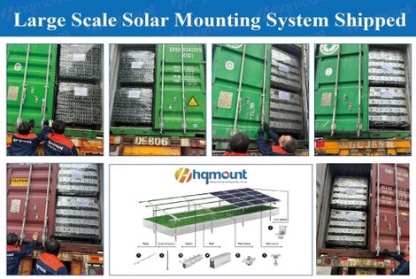 HQ Mount envia 19 contêineres de suportes de montagem de âncora de parafuso de aterramento para painel solar