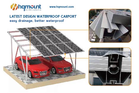 HQ MOUNT design mais recente garagem fotovoltaica à prova d'água
