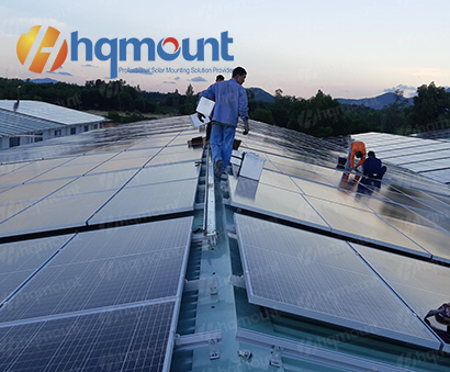 5MW Metal Painel Solar no Telhado projeto