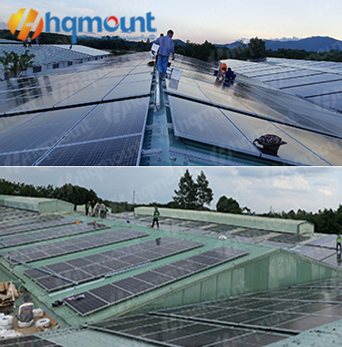 5MW Metal Painel Solar no Telhado projeto