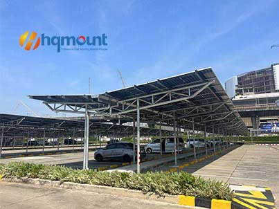 A HQ Mount explora a inovação na feira Solar & Storage da Tailândia e apresenta um projeto avançado de garagem coberta.