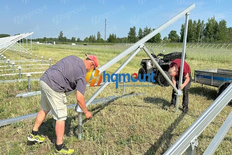 Suporte de alumínio para usina de energia solar do sistema HQ Mount GT1