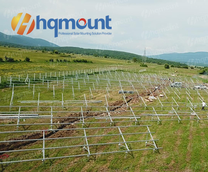 projeto de suporte de montagem de parafuso de aterramento solar

